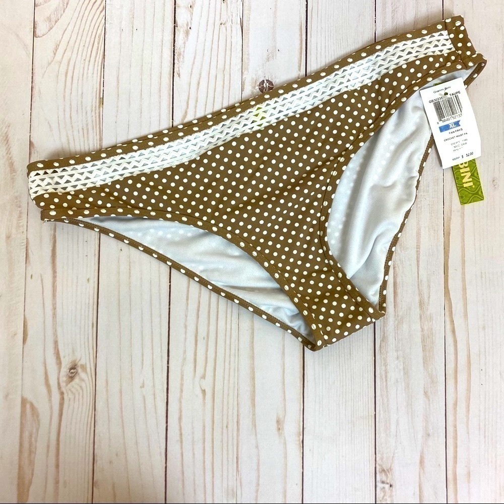 Gianni Bini Polka Dot Crochet Waist Pant Size XL
